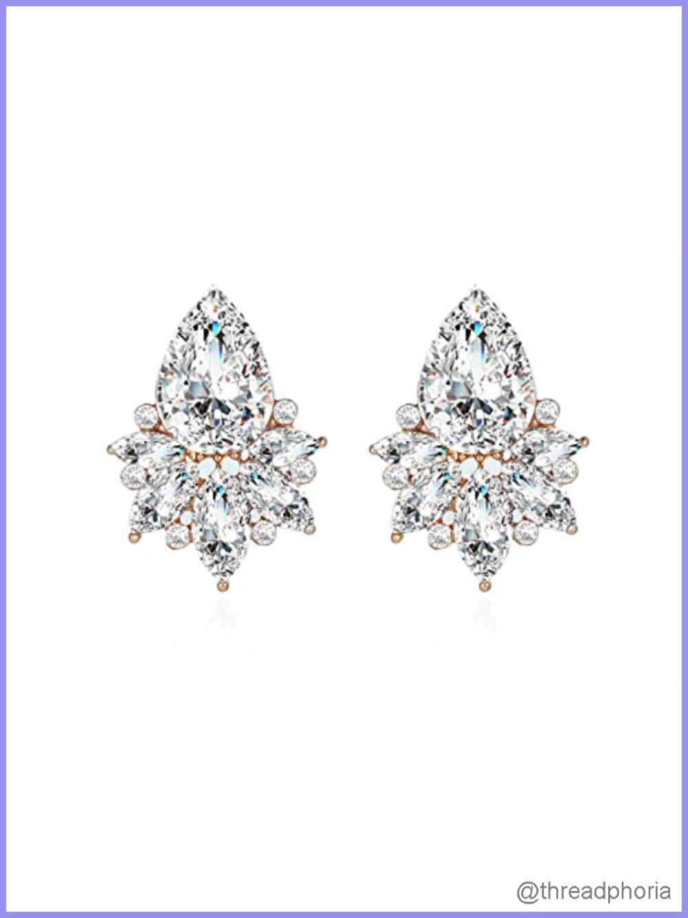 Vintage Rhinestone Crystal Cluster Drop Dangle Earrings for Women